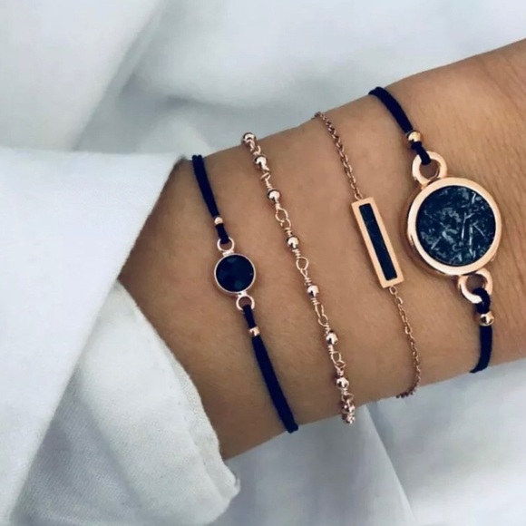 Coming Soon✨ Set of 4 Black Boho Bracelets